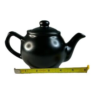 Teapot  ceramic 2 cup traditional tea pot Black Price & Kensington Mint